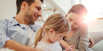 family smiling together